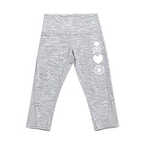Lululemon x SoulCycle Train Times Crop 17" Leggings Gray Space Dye Mesh Size 4